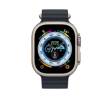 Apple Watch Ultra (GPS + Cellular), 49mm Titanium Case with Midnight Ocean Band - Pristine